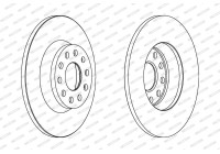 Brake Disc PREMIER Coat+ disc DDF1306C Ferodo