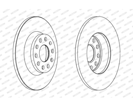 Brake Disc PREMIER Coat+ disc DDF1306C Ferodo
