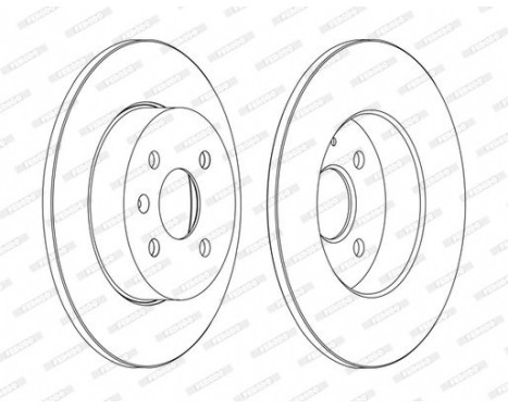 Brake Disc PREMIER Coat+ disc DDF1313C Ferodo, Image 2