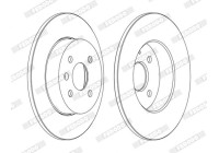Brake Disc PREMIER Coat+ disc DDF1313C Ferodo