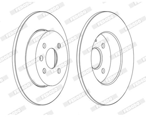 Brake Disc PREMIER Coat+ disc DDF1313C Ferodo, Image 2