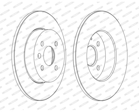 Brake Disc PREMIER Coat+ disc DDF1313C Ferodo, Image 2