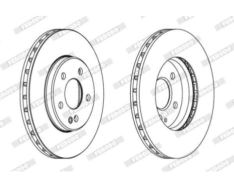 Brake Disc PREMIER Coat+ disc DDF1316C Ferodo, Image 2