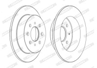 Brake Disc PREMIER Coat+ disc DDF1358C Ferodo