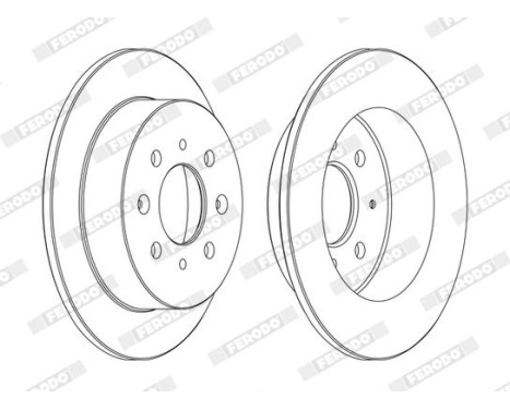 Brake Disc PREMIER Coat+ disc DDF1358C Ferodo