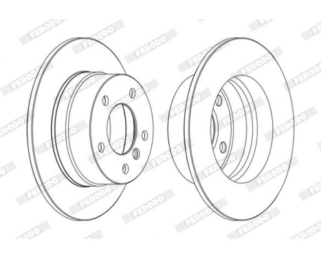 Brake Disc PREMIER Coat+ disc DDF1361C Ferodo, Image 2
