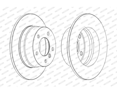 Brake Disc PREMIER Coat+ disc DDF1361C Ferodo, Image 2