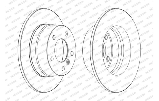 Brake Disc PREMIER Coat+ disc DDF1361C Ferodo, Image 2