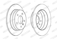 Brake Disc PREMIER Coat+ disc DDF1362C Ferodo