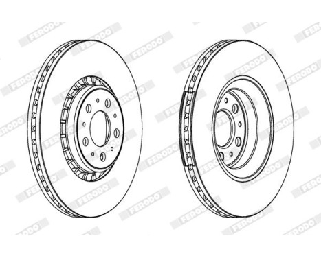 Brake Disc PREMIER Coat+ disc DDF1371C-1 Ferodo, Image 2