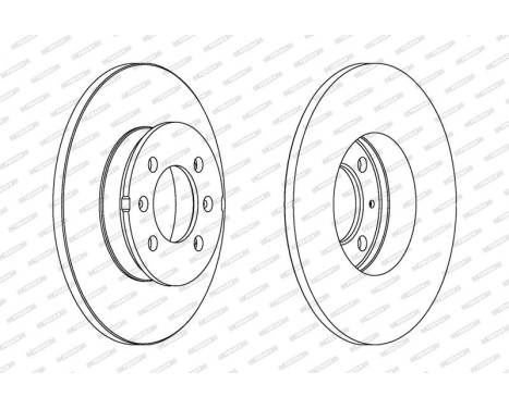 Brake Disc PREMIER Coat+ disc DDF1373C Ferodo, Image 2