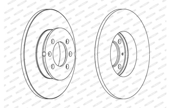 Brake Disc PREMIER Coat+ disc DDF1373C Ferodo, Image 2