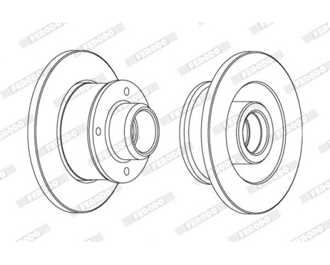 Brake Disc PREMIER Coat+ disc DDF137C-1 Ferodo, Image 2