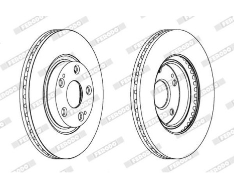 Brake Disc PREMIER Coat+ disc DDF1401C Ferodo, Image 2