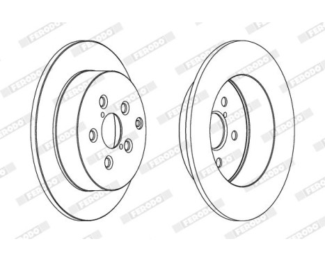 Brake Disc PREMIER Coat+ disc DDF1406C Ferodo, Image 2