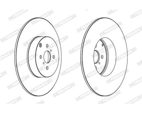 Brake Disc PREMIER Coat+ disc DDF1417C Ferodo, Image 2