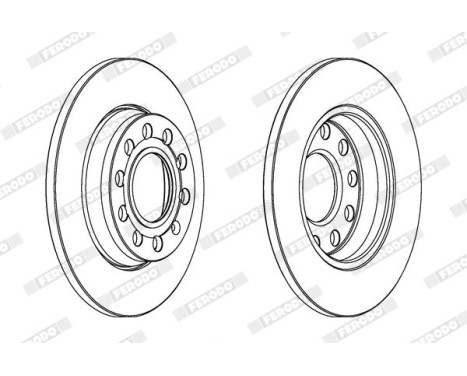 Brake Disc PREMIER Coat+ disc DDF1425C Ferodo