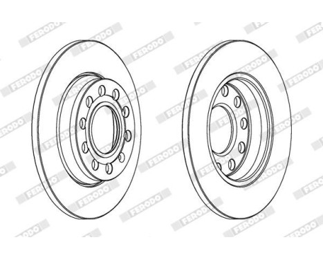 Brake Disc PREMIER Coat+ disc DDF1425C Ferodo, Image 2