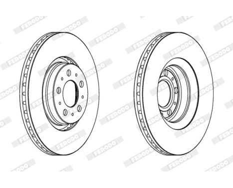 Brake Disc PREMIER Coat+ disc DDF1426C-1 Ferodo, Image 2