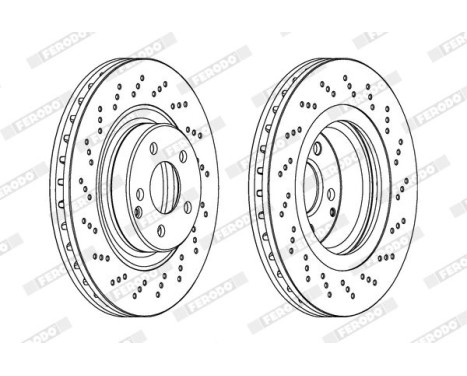 Brake Disc PREMIER Coat+ disc DDF1458C-1 Ferodo, Image 2
