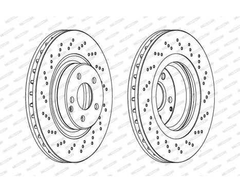 Brake Disc PREMIER Coat+ disc DDF1458C-1 Ferodo, Image 2
