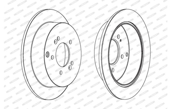 Brake Disc PREMIER Coat+ disc DDF1493C Ferodo