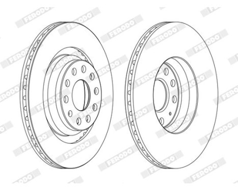 Brake Disc PREMIER Coat+ disc DDF1503C Ferodo