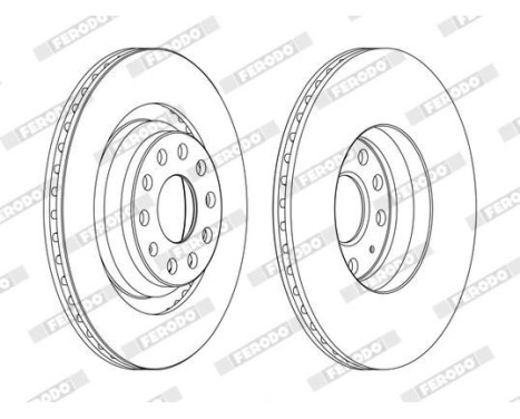 Brake Disc PREMIER Coat+ disc DDF1503C Ferodo