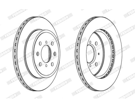 Brake Disc PREMIER Coat+ disc DDF1509C Ferodo, Image 2