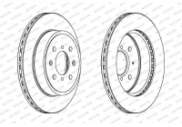 Brake Disc PREMIER Coat+ disc DDF1509C Ferodo