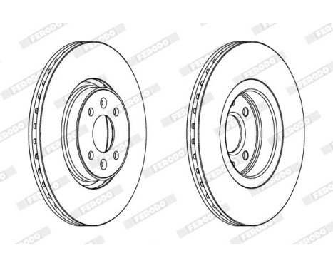 Brake Disc PREMIER Coat+ disc DDF1513C Ferodo, Image 2