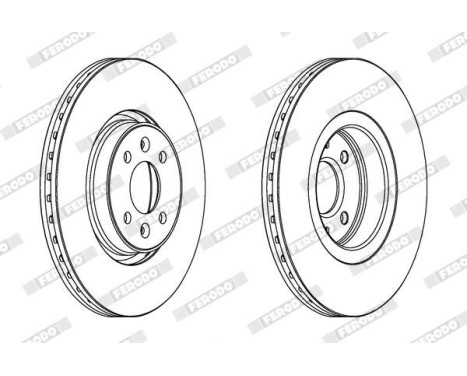 Brake Disc PREMIER Coat+ disc DDF1513C Ferodo, Image 2