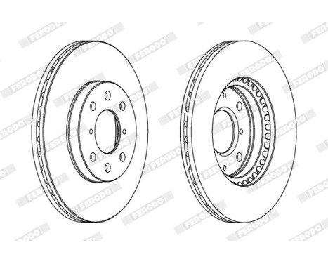 Brake Disc PREMIER Coat+ disc DDF1520C Ferodo, Image 2