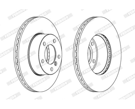 Brake Disc PREMIER Coat+ disc DDF1536C Ferodo