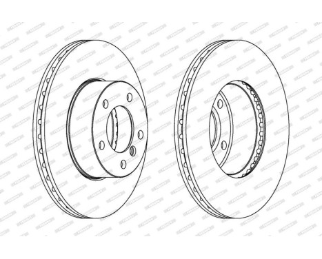 Brake Disc PREMIER Coat+ disc DDF1536C Ferodo