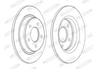 Brake Disc PREMIER Coat+ disc DDF1546C Ferodo