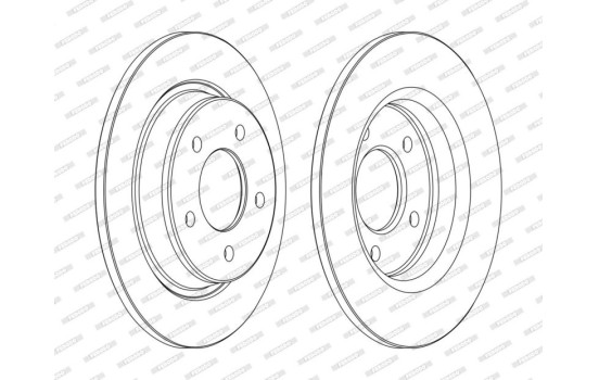 Brake Disc PREMIER Coat+ disc DDF1546C Ferodo