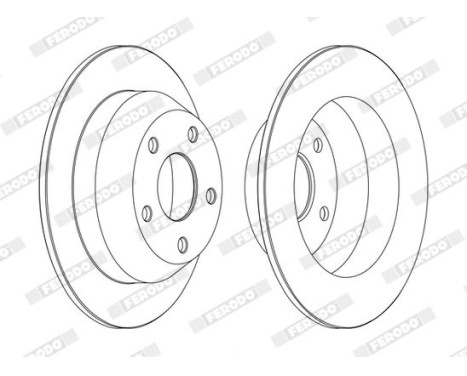 Brake Disc PREMIER Coat+ disc DDF1553C Ferodo