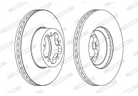 Brake Disc PREMIER Coat+ disc DDF1555C Ferodo