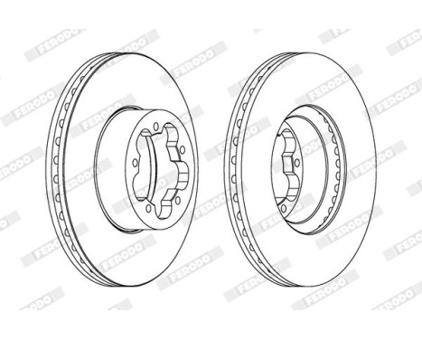 Brake Disc PREMIER Coat+ disc DDF1555C Ferodo