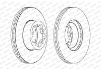 Brake Disc PREMIER Coat+ disc DDF1555C Ferodo
