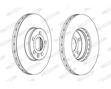 Brake Disc PREMIER Coat+ disc DDF1559C Ferodo