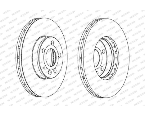Brake Disc PREMIER Coat+ disc DDF1559C Ferodo