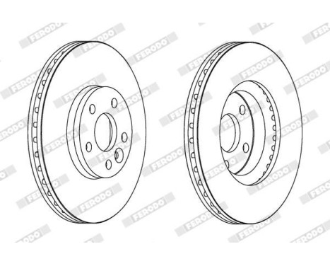 Brake Disc PREMIER Coat+ disc DDF1567C Ferodo