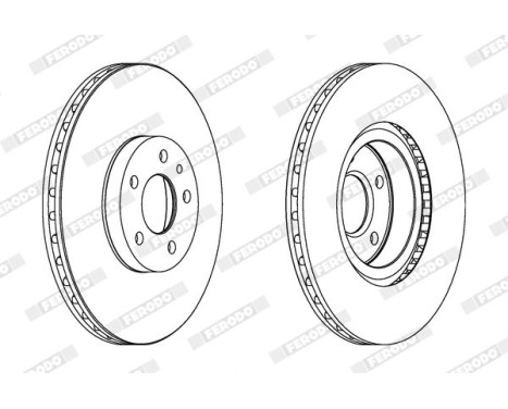 Brake Disc PREMIER Coat+ disc DDF156C Ferodo, Image 2