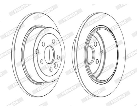 Brake Disc PREMIER Coat+ disc DDF1578C Ferodo, Image 2