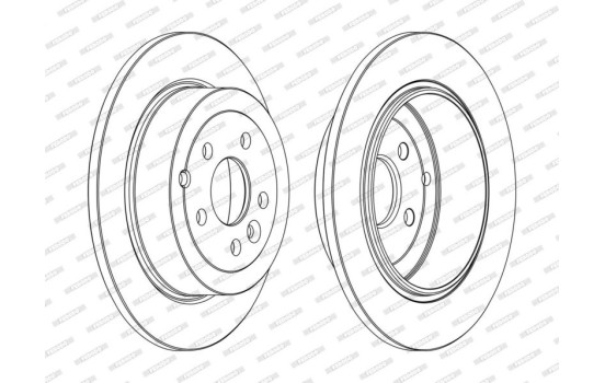 Brake Disc PREMIER Coat+ disc DDF1578C Ferodo, Image 2