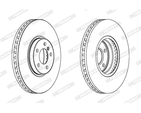 Brake Disc PREMIER Coat+ disc DDF1584C-1 Ferodo, Image 2