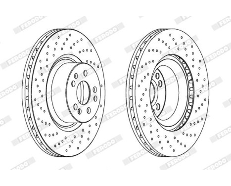 Brake Disc PREMIER Coat+ disc DDF1586C-1 Ferodo