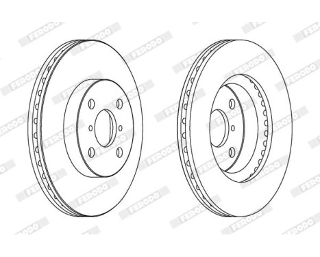 Brake Disc PREMIER Coat+ disc DDF1587C Ferodo